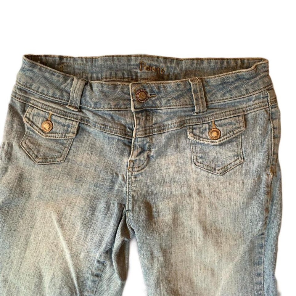 Y2K BONGO Blue Light Wash Ankle Cropped Low Rise Capri Jeans with Relaxed Fit